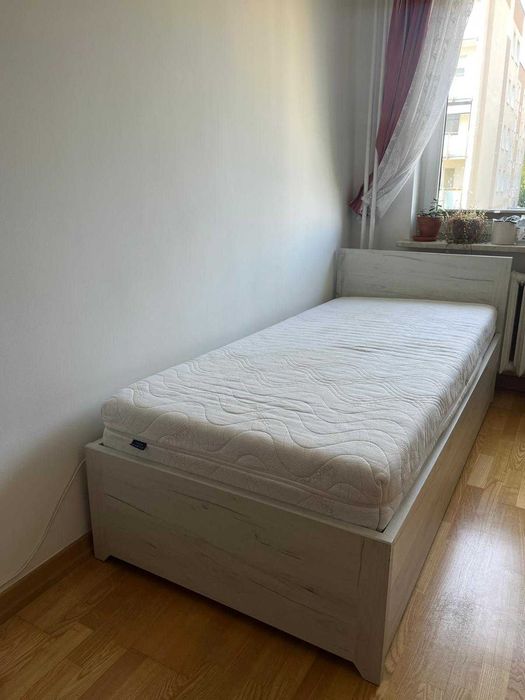 Łóżko Angel Typ 90 Dąb White Craft Meble Wójcik + szuflada + materac