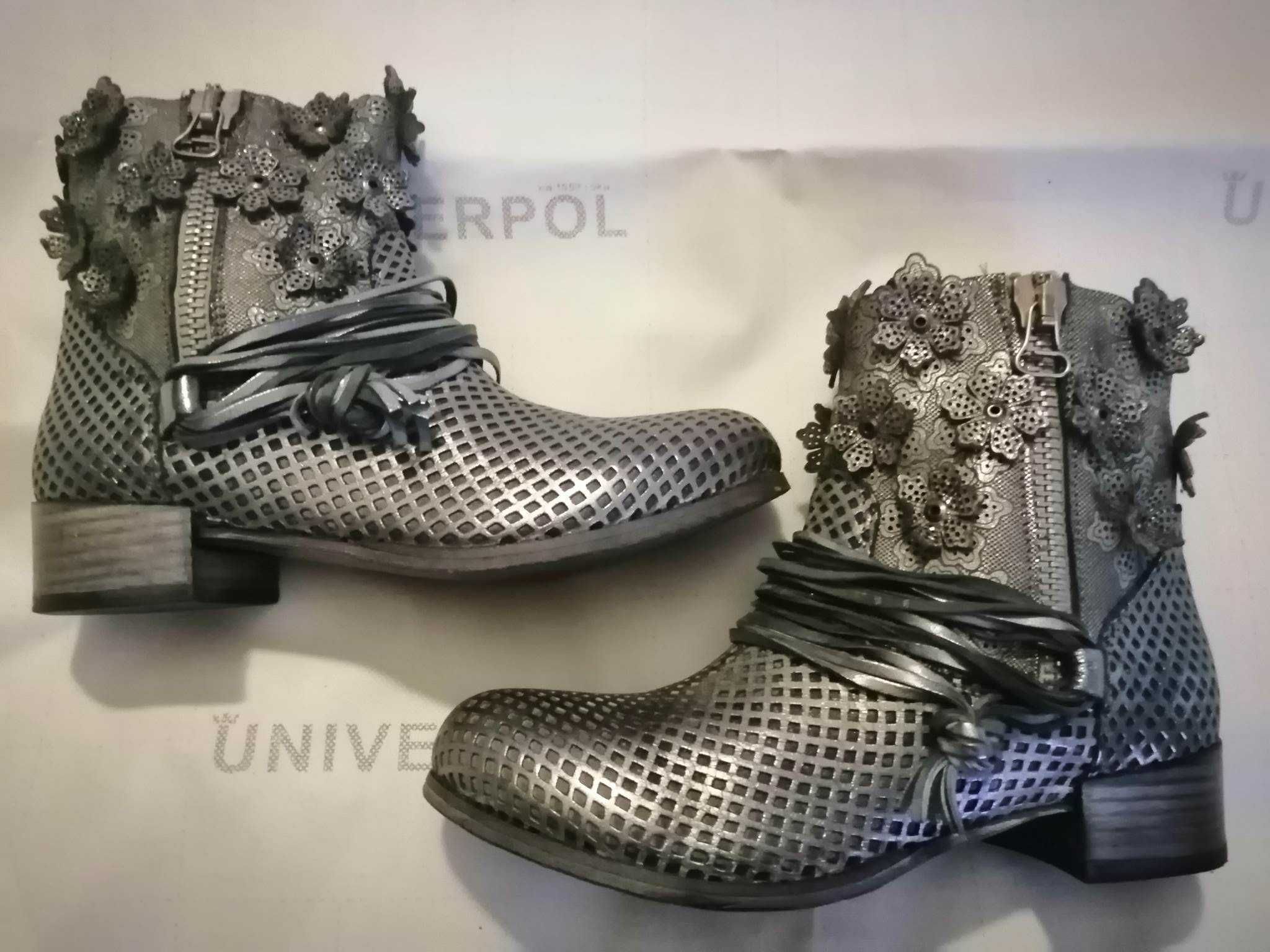 VERO CUOIO Buty Kozaczki Skóra Eu 36 Made in Italy Kozaki Oryginalne