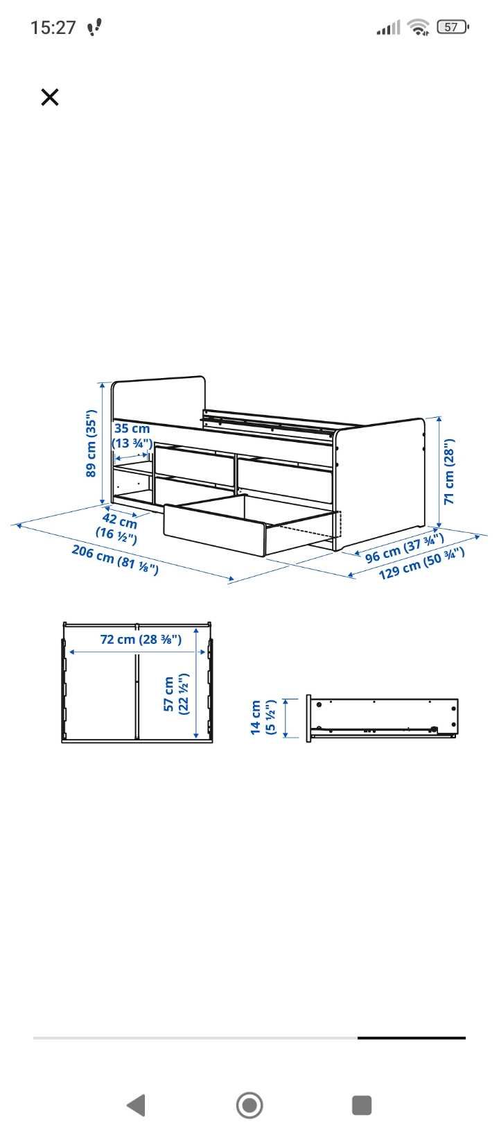 Łóżko z szufladami IKEA