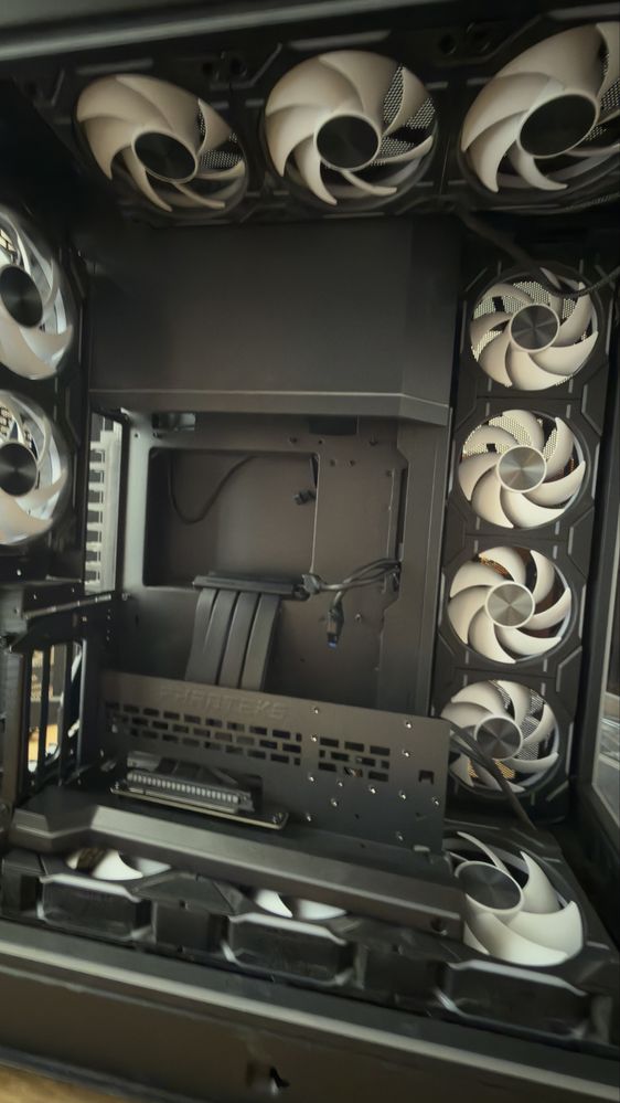 Caixa panteks NV7 com ventoinhas, suporte GPU, barra drgb