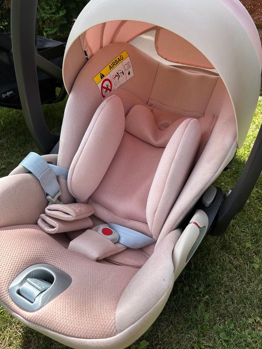 Cybex Balios S Lux Seashell Beige, автокрісло Cybex Cloud T pink peach