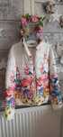 Pikowana kurtka kwiaty boho floral Amisu 34 XS