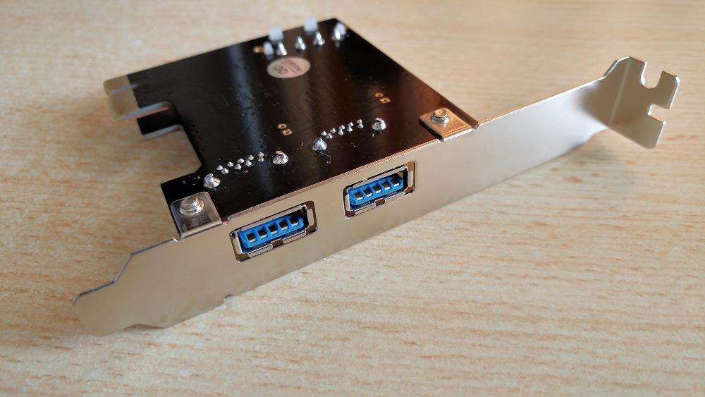 Placa pci-express pci-e usb 3.0 com hub 2 portas para pc windows