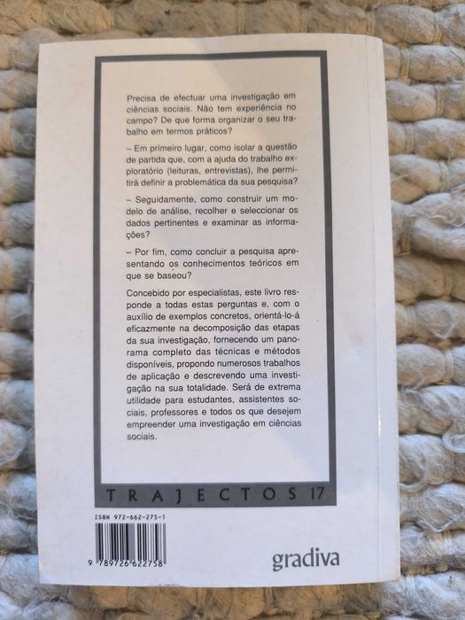 Livro "Manual de Investigação em Ciências Sociais" Quivy, Campenhoudt