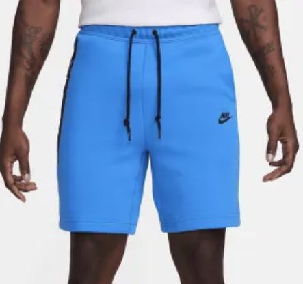 Новые шорты nike tech fleece shorts blue -ХХЛ