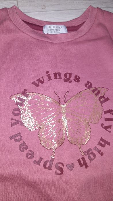 Bluza z motylem Primark r. 134