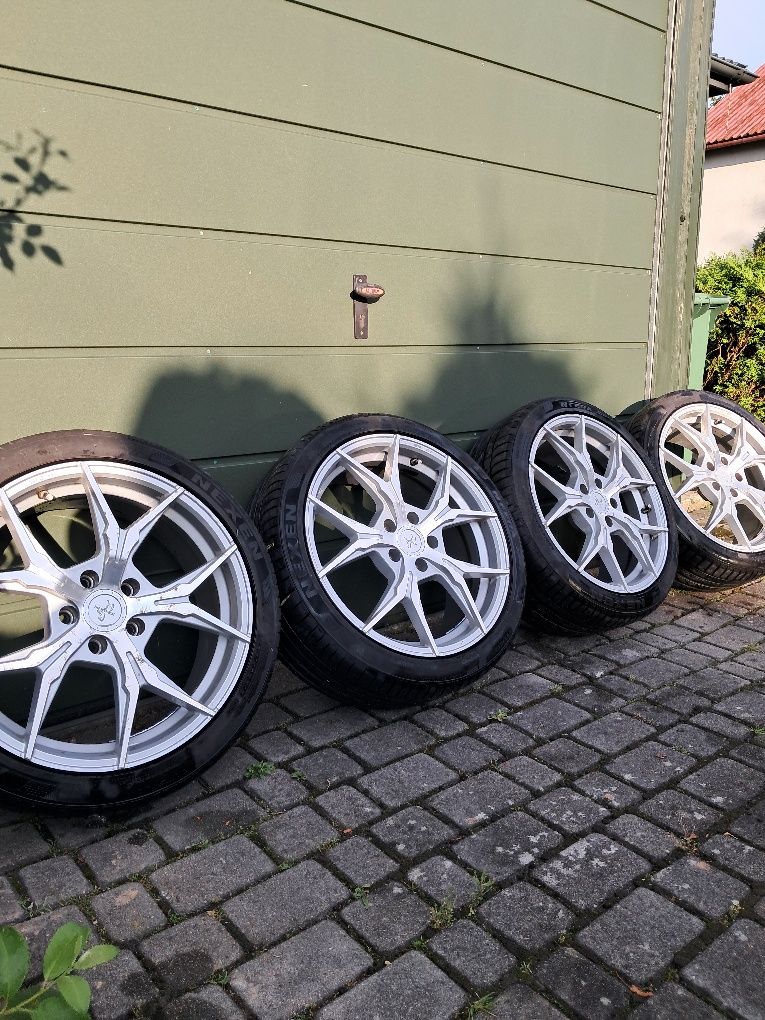 Felgi KT19N Keskin wraz z oponami . R18  5x112 Audi vw  bmw