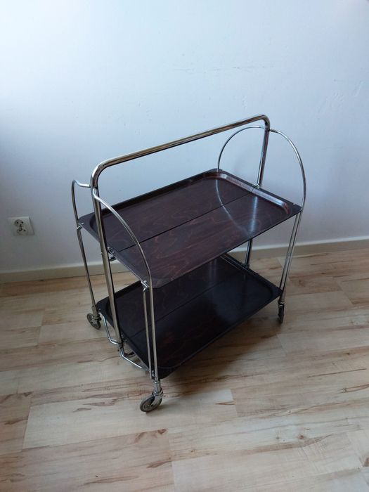 barek składany / wózek barowy / stolik vintage Bremshey & Co sygnowany