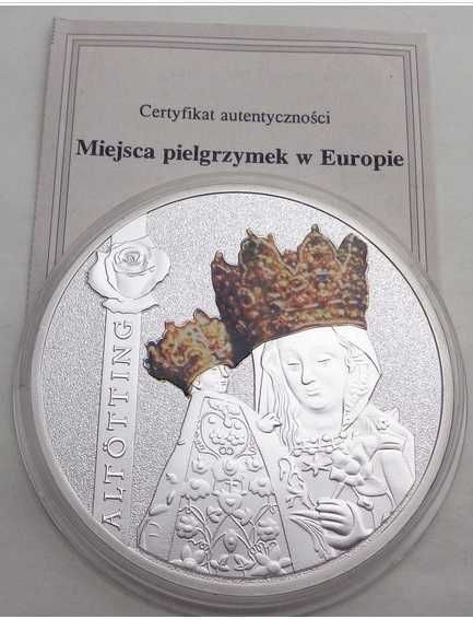 SHRINES OF EUROPE Miejsca Pielgrzymek Altotting Srebro + Certyfikat