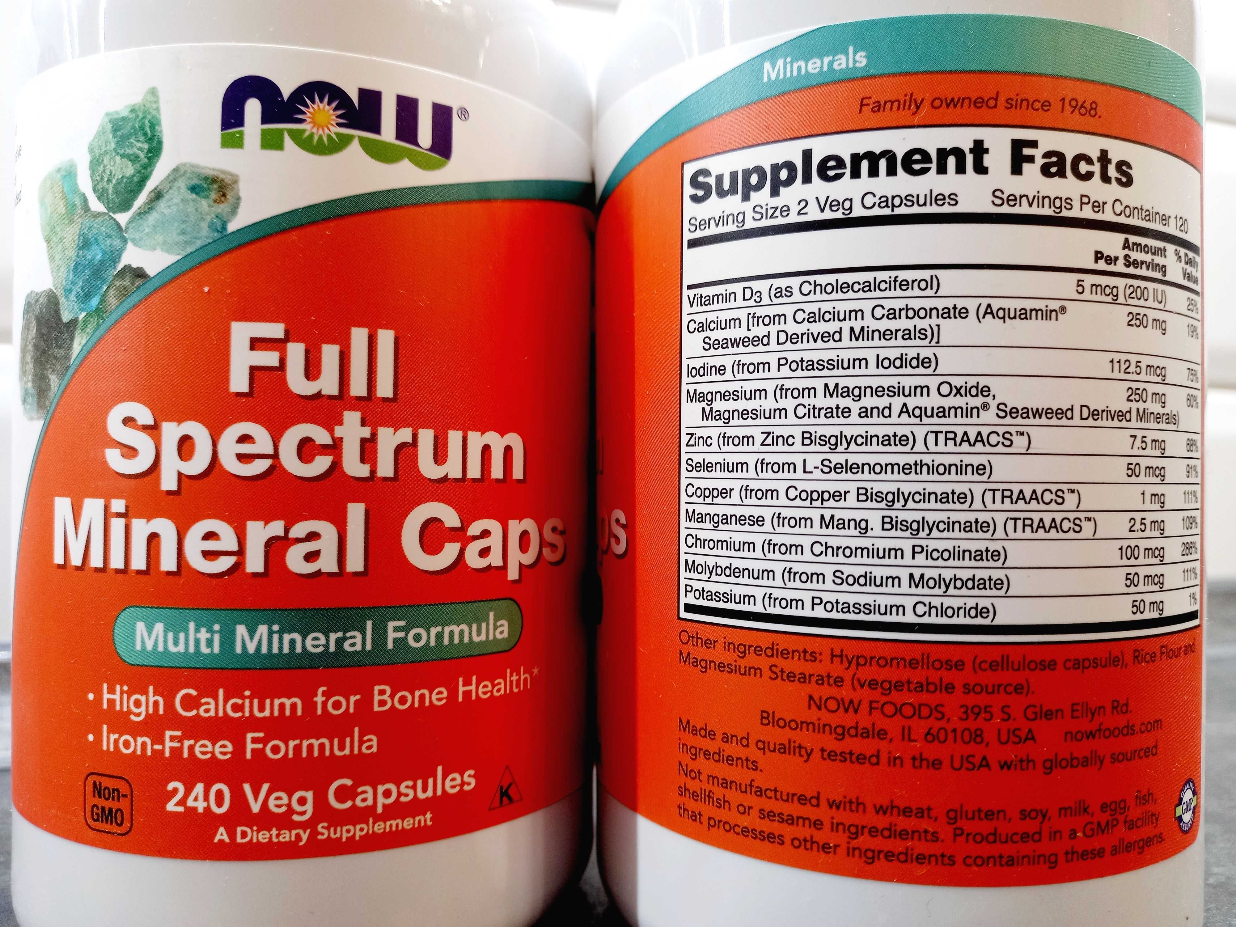 Now Foods, Full Spectrum Mineral Caps (240 капс.), минералы, мінерали