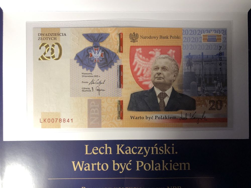 Banknot kolekcjonerski Lech Kaczyński - Warto być Polakiem