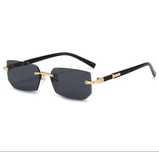 Stylowe okulary przeciwsłoneczne czarno-złote | Nowe | Unisex
