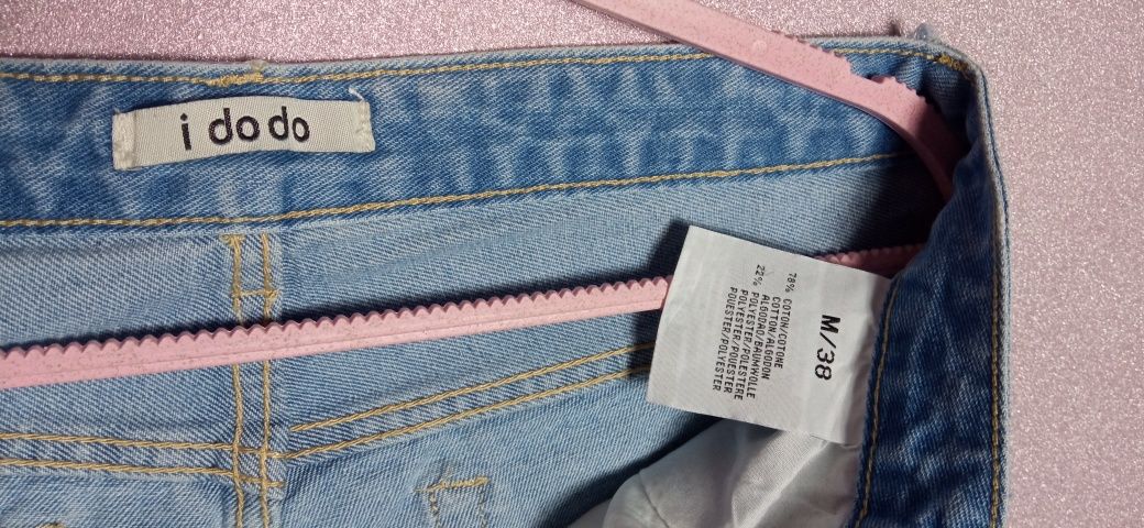 Spodnie jeans nowe porwane M 7/8 - 78% Cotton