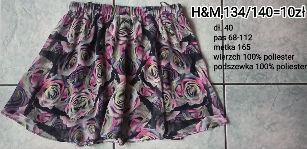 Spódniczka dziewczęca róże.