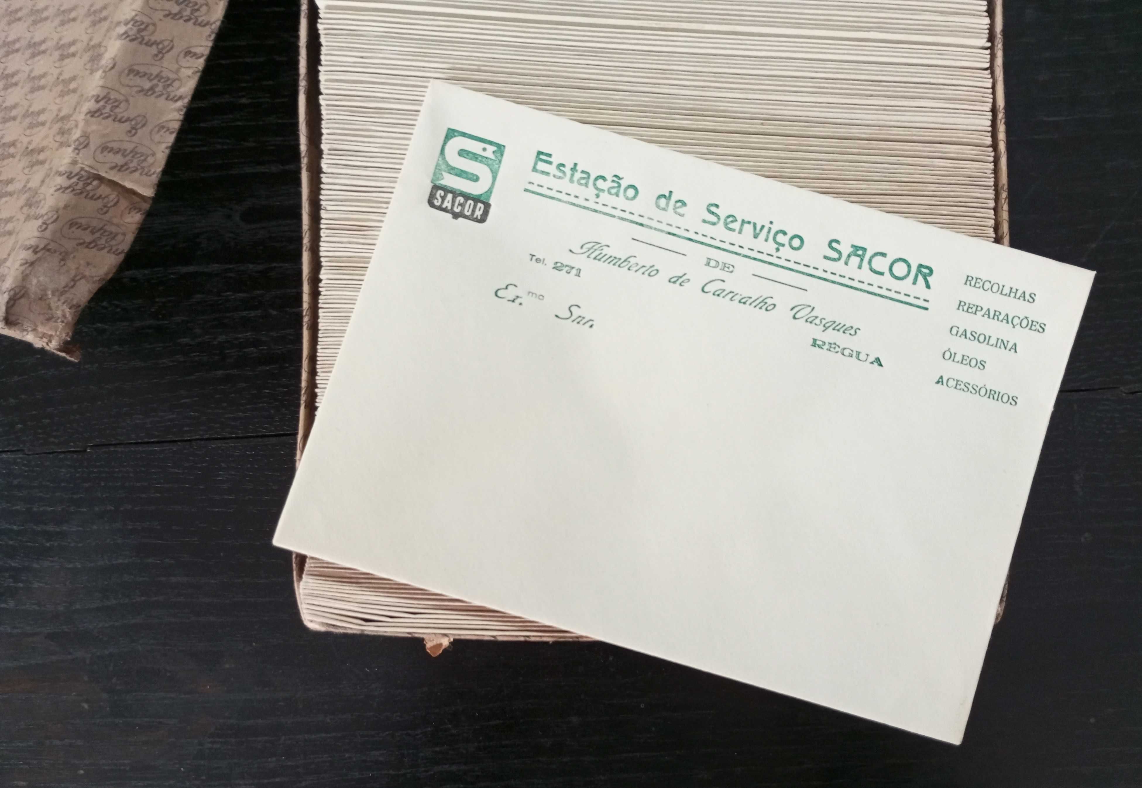 Caixa envelopes e livros de facturas Sacor anos 60