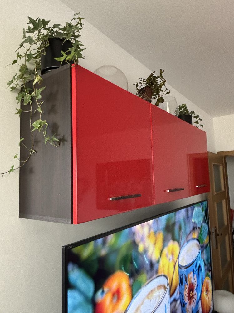 Piekny zestaw- Komoda i szafka BRW reset - Black Red White. Okazja!