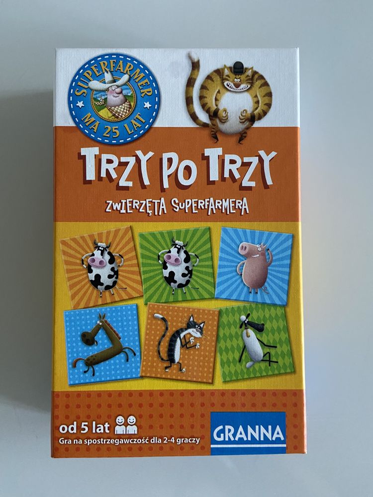 Gra karciana planszowa Trzy po trzy zwierzęta Superfarmer