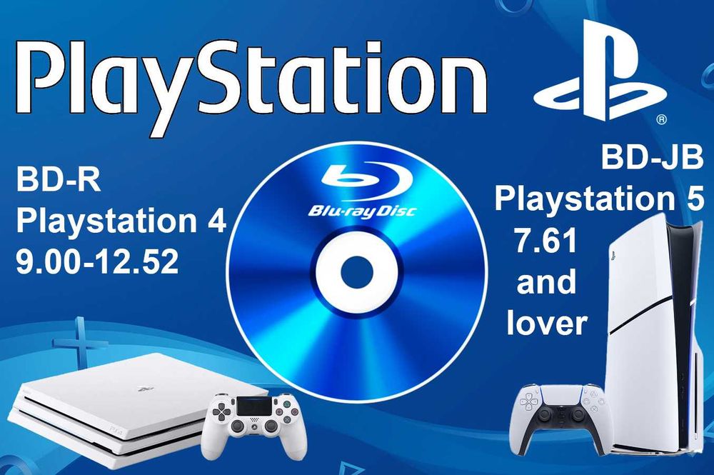 Диск Playstation 4, 5 запис BD-R, BD-JB, BD-J, GoldHEN, Poopsploit PS4