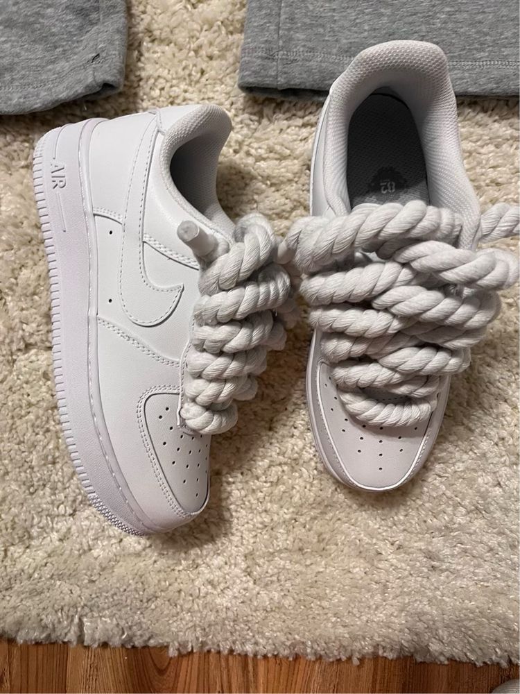 Original 38,39,40,41,42,43,44,45 Nike air force 1 rope laces white