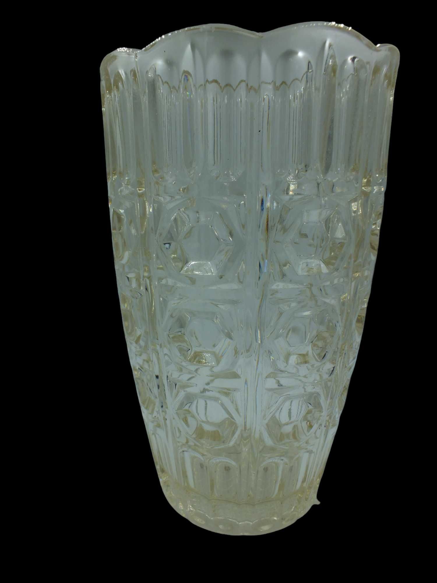 Design PRL wazon szklany motyw geometryczny  B04/010771