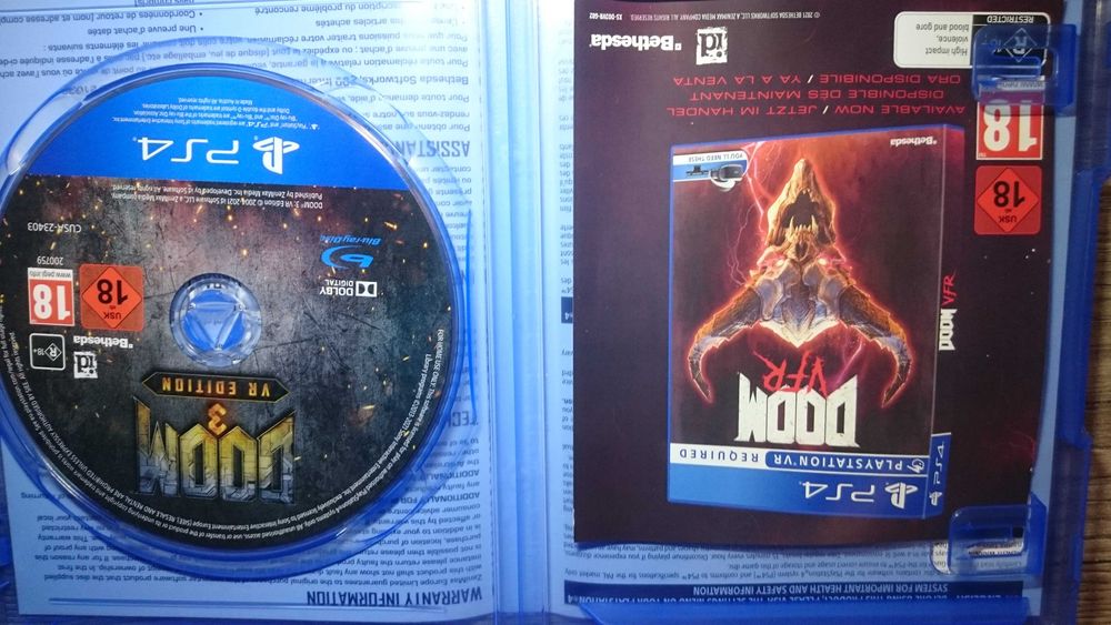 Doom 3 VR ps4 playstation 4 metro resident dying light