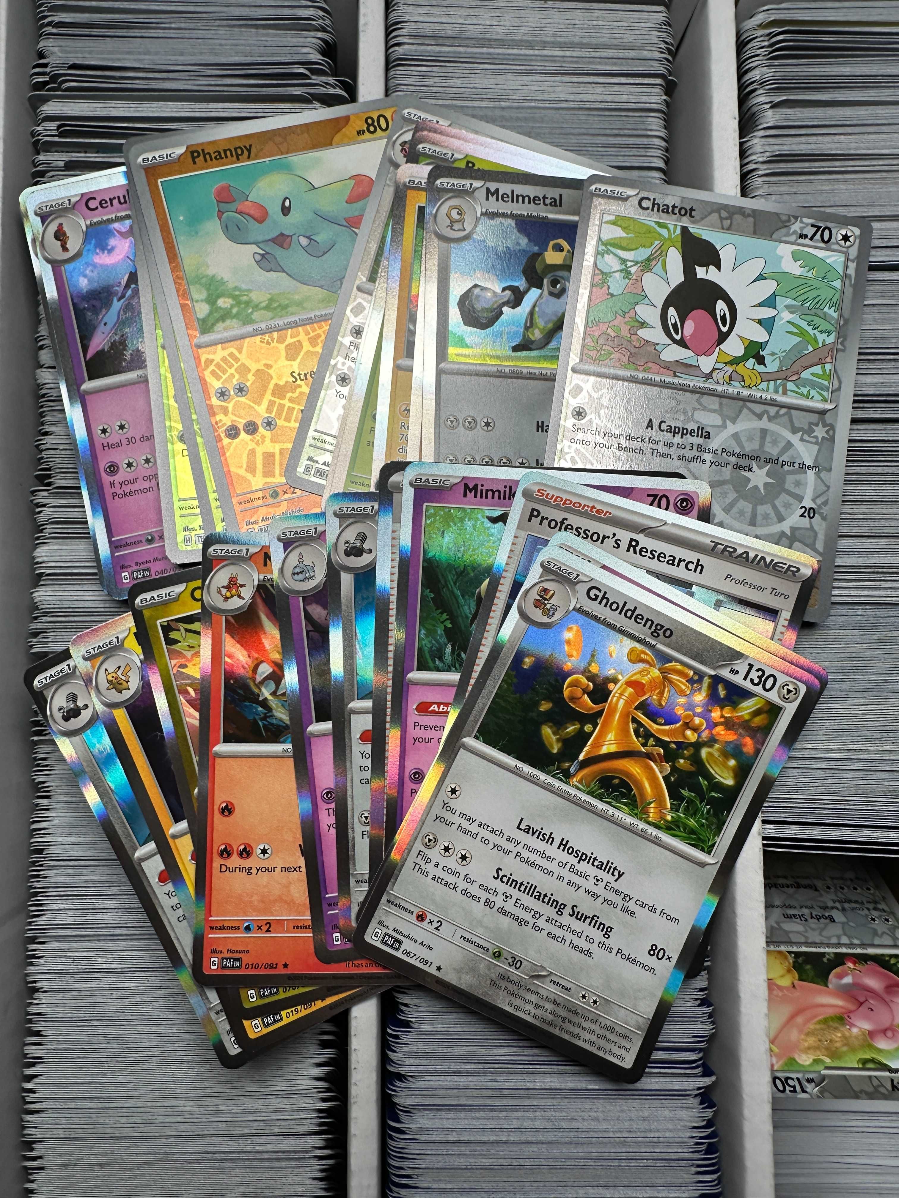 [0,50 zł/szt] Karty Pokemon - Reverse i Holo - 500 sztuk - Zestaw/MIX