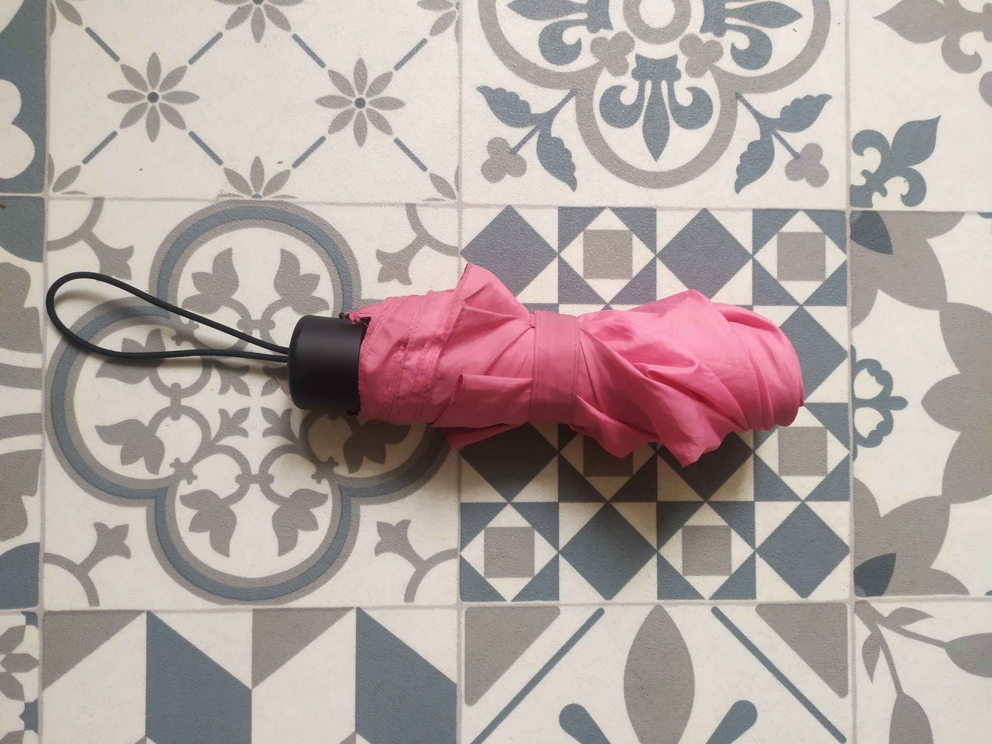 Parasol parasolka składana manualna różowa
