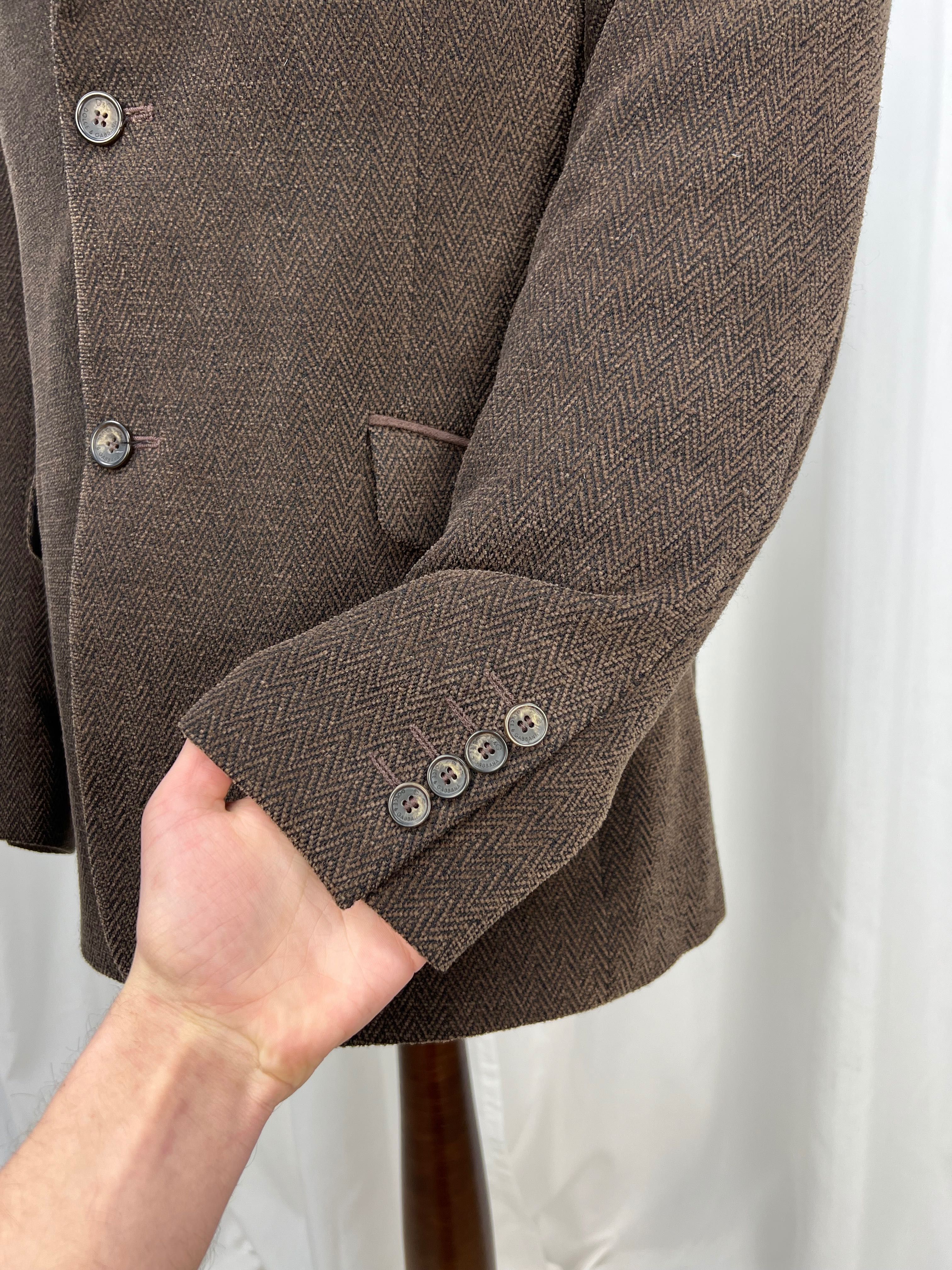 DOLCE&GABBANA Peak Cotton Blazer елегантний приталений блейзер Дольче