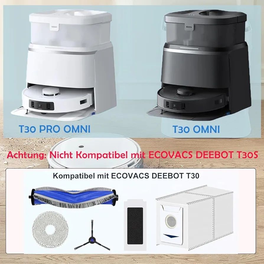 Zestaw akcesoriów Ecovacs T20 OMNI szczotka 4xHEPA 4xściereczka 4xwork