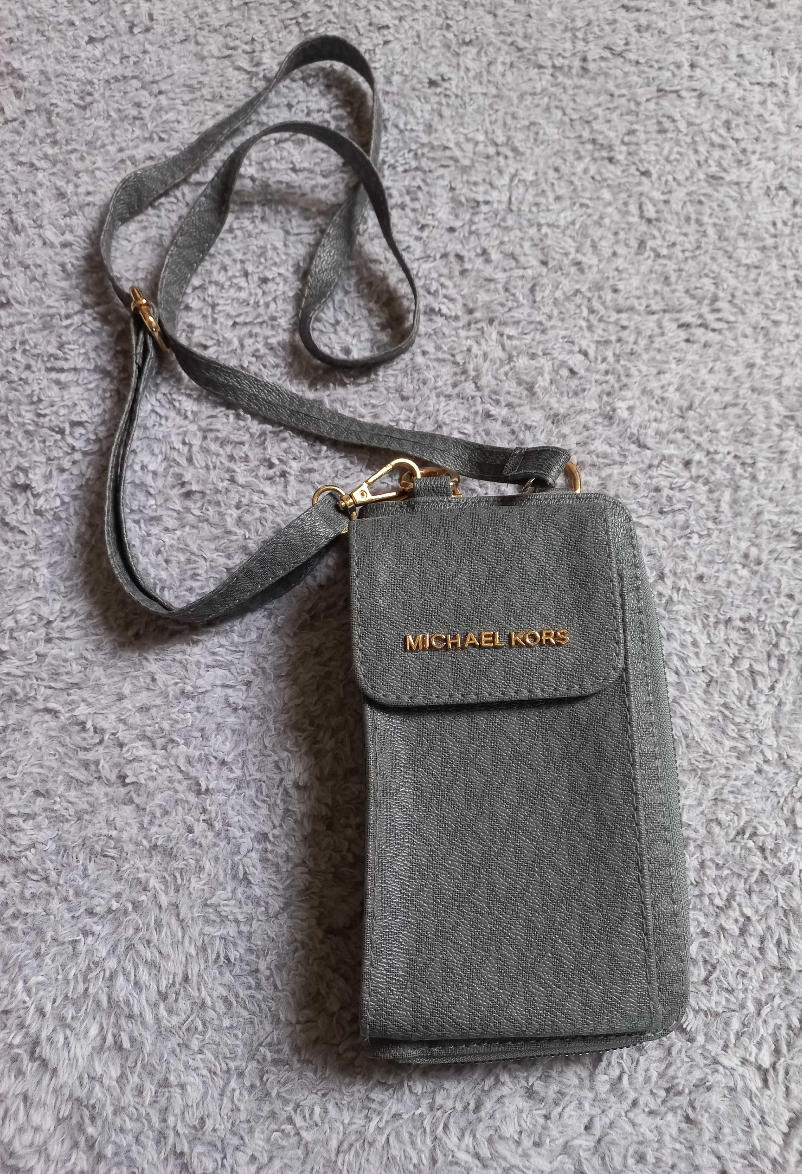 MICHAEL KORS torebka na pasku portfel + na telefon portfelik saszetka