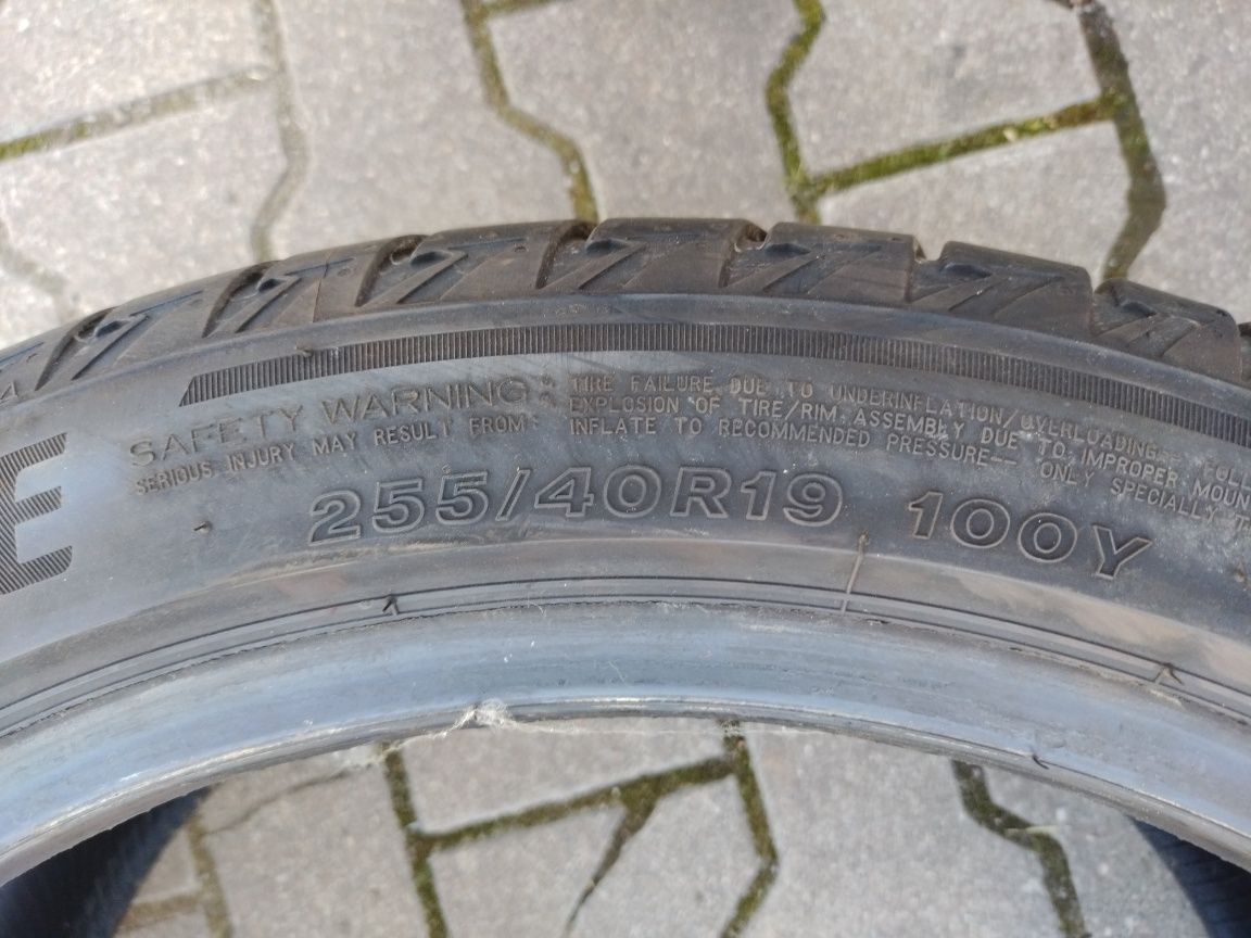 2szt Bridgestone 255/40/19 2019