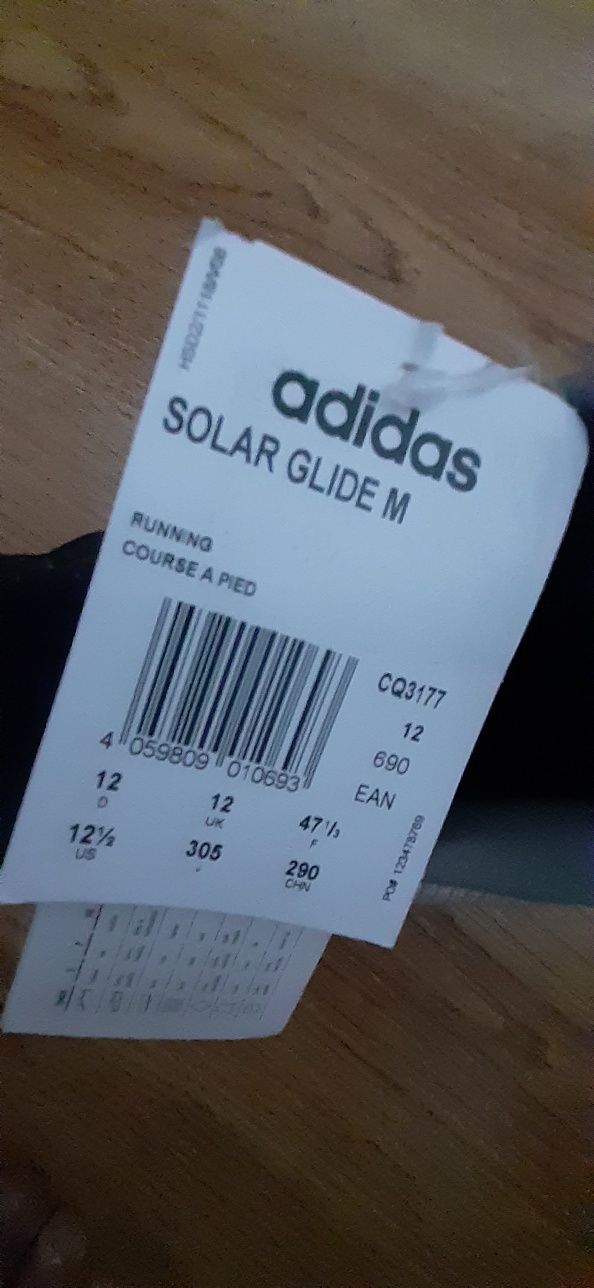 Tenis adidas solar glide num 47  12 uk novos a estrear