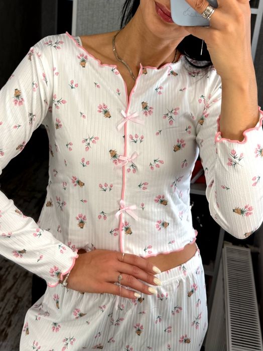 4 кольори Піжама жіноча женская с штанами кофта домашний костюм пижама