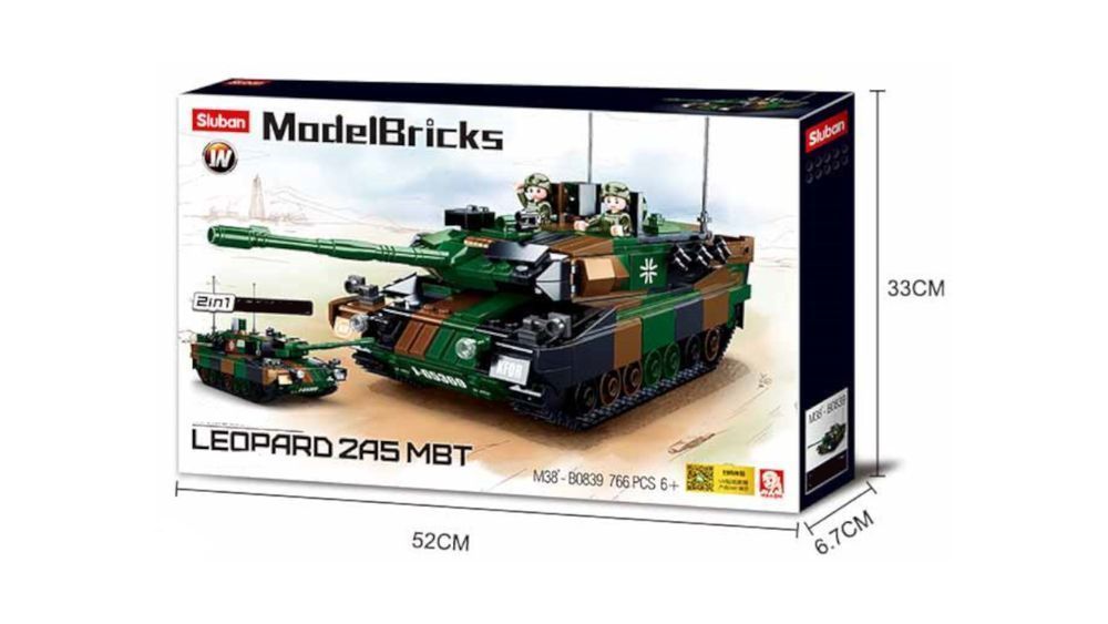 Klocki Czołg Leopard 2A5 2 wersje1 opakowaniu Wojsko Armia