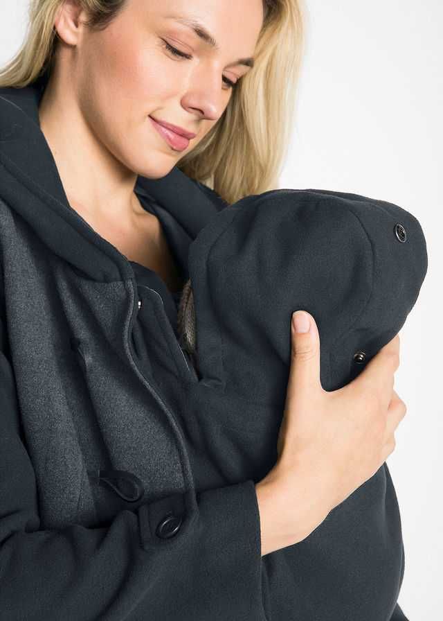 Nowy płaszcz budrysówka ciążowy z wstawką niemowlęcą na nosidełko r 42