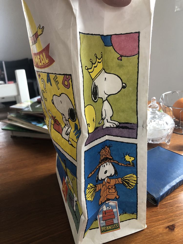 Torba papierowa McDonald’s Snoopy , 2000, unikat.