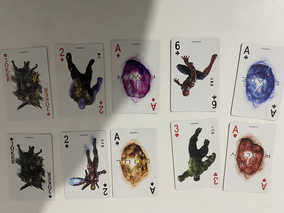 Baralho cartas marvel