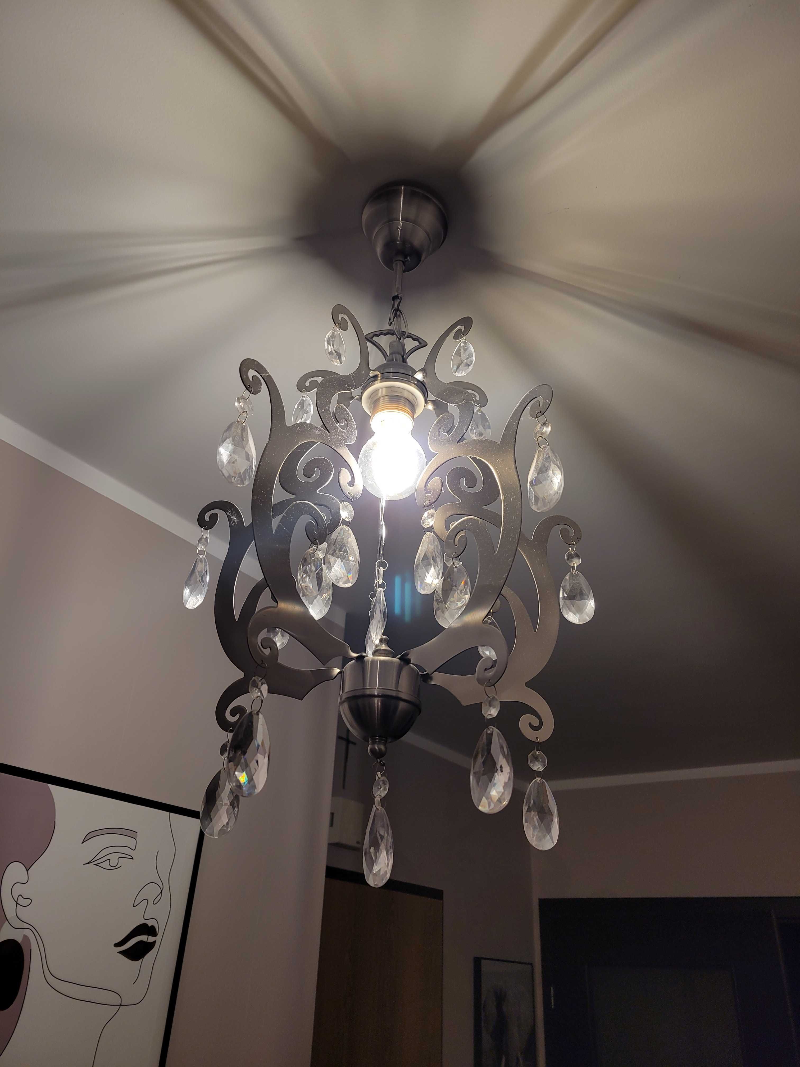 Lampy glamour z kryształkami żyrandol 2 sztuki