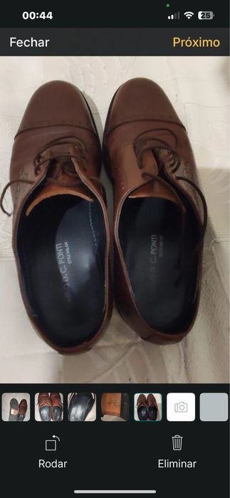 Sapatos formais Carlo D. C. Ponti tamanho 41 como novos