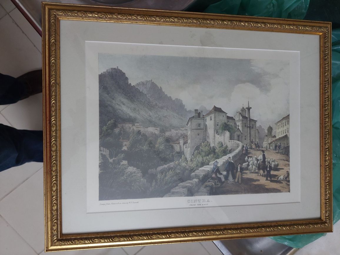 Gravuras antigas com moldura Sintra etc