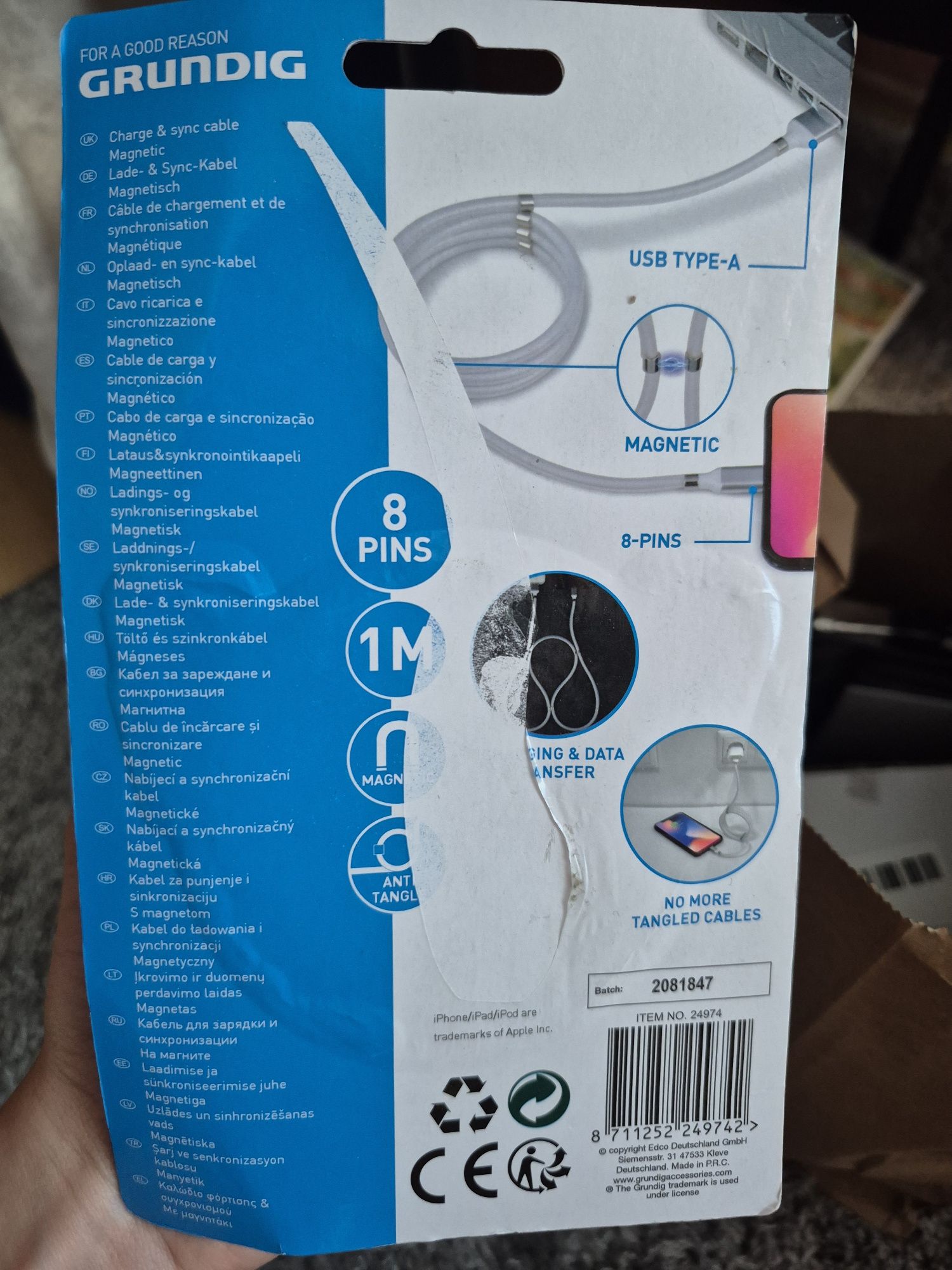 Sprzedam kabel do Iphone 1m