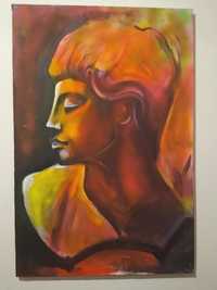 Kobieta Ręcznie malowany obraz 70x47 cm