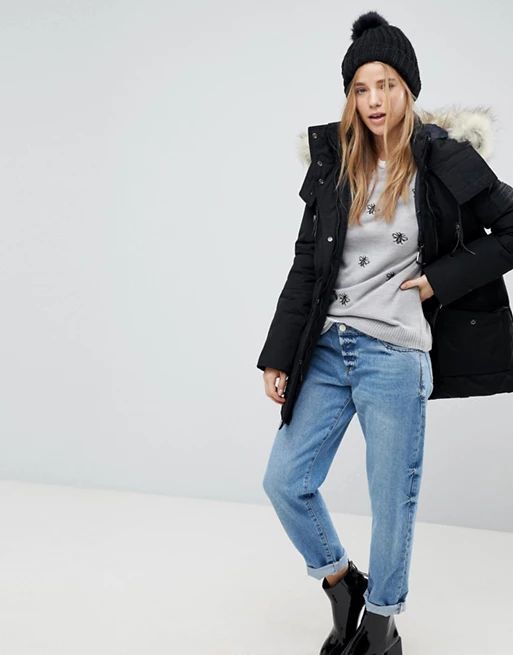 nowa BERSHKA Kurtka Parka Płaszcz Nordic Series Futerko rozmiar L