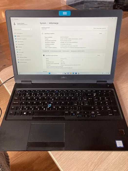 Laptop Dell Latitude 5591 czytnik linii papilarnych 15,9'