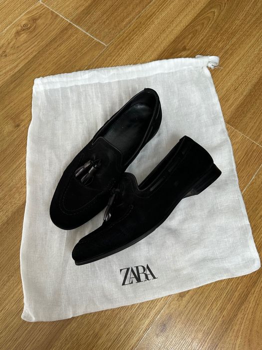 Чоловічі лофери туфлі замшеві Zara