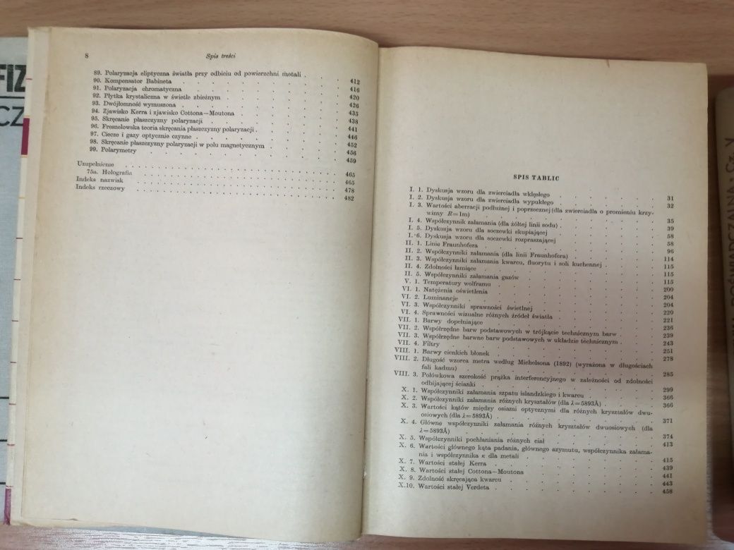 Fizyka doświadczalna II,IV, V Optyka Ciepło atomowa Szczeniowski