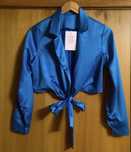 Blusa curta azul