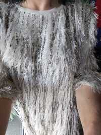 Luxe edition exkluzywna sukienka frędzle koraliki oversize