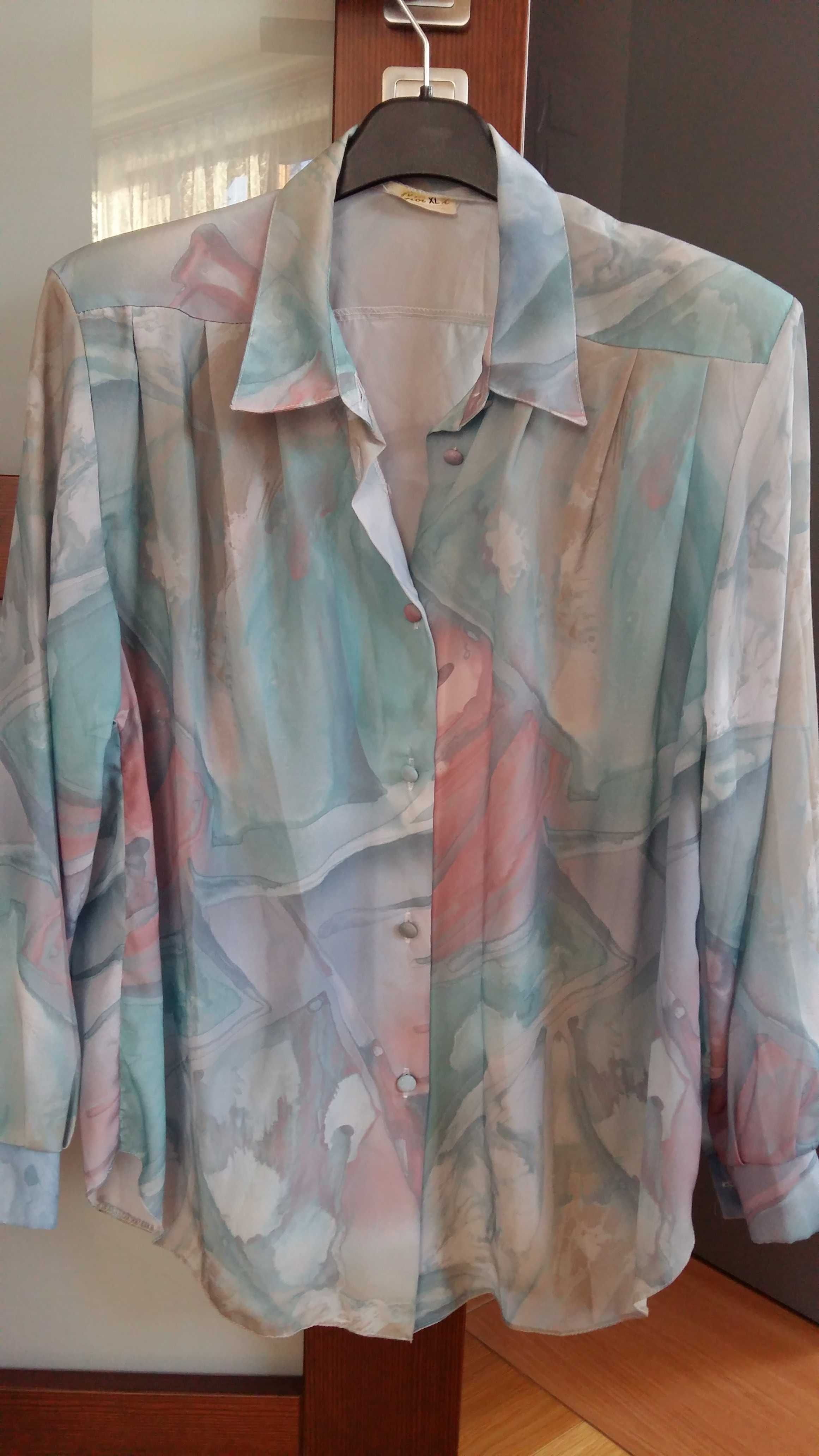 Koszula XL Giovani uniwersalna oversize mazaje kolory retro vintage