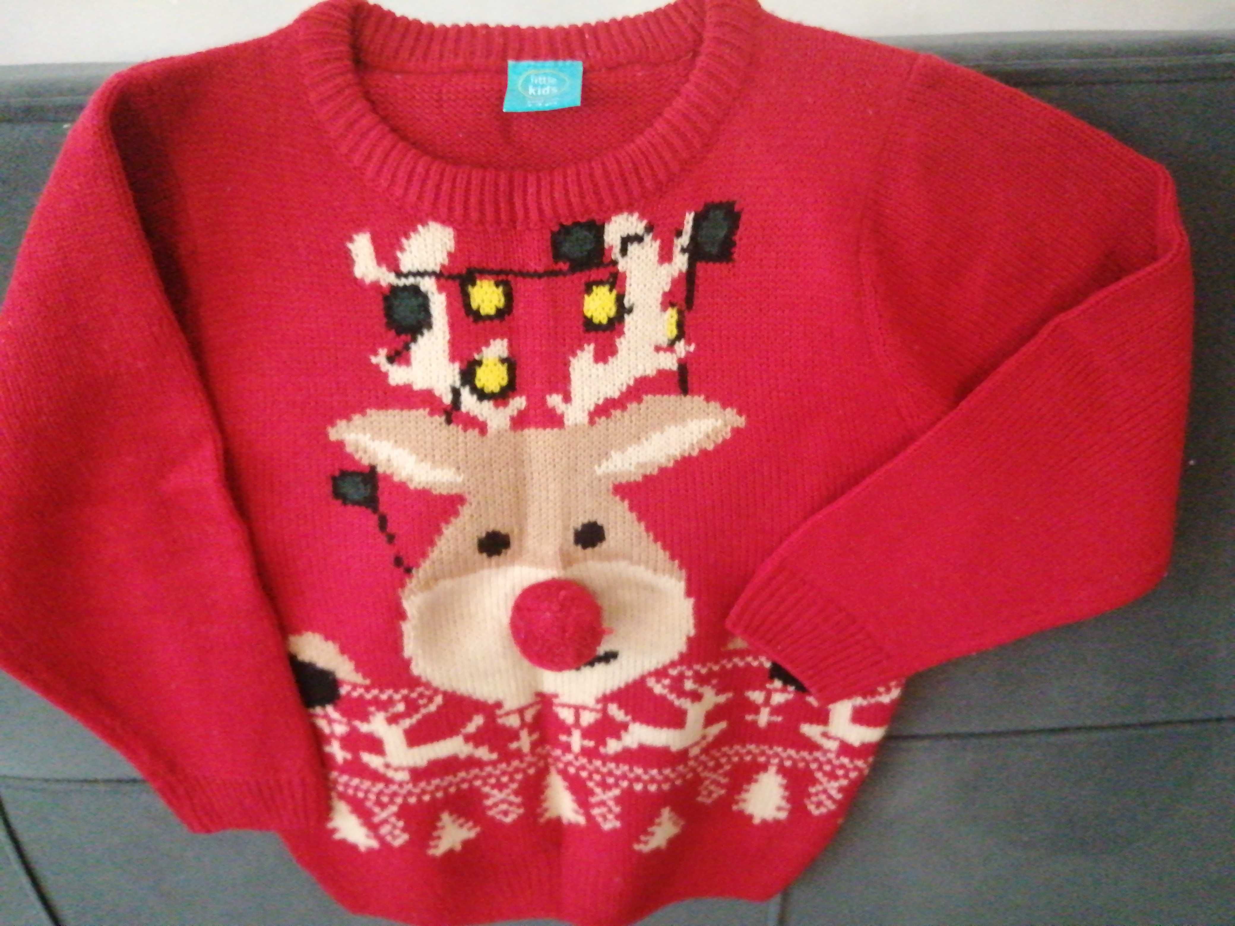 Sweterek świąteczny 104r